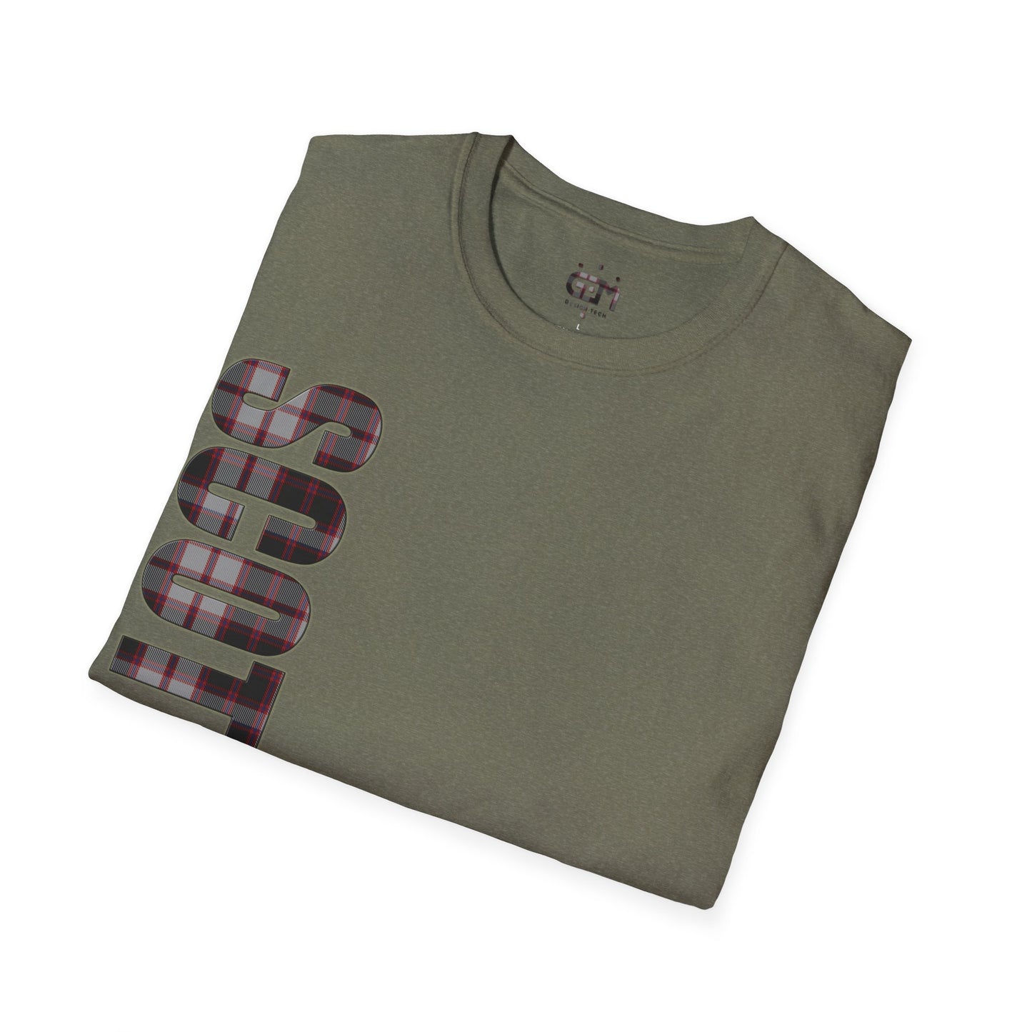 تي شيرت اسكتلندا بحروف MacPherson Tartan Softstyle، تي شيرت للجنسين، ألوان مختلفة