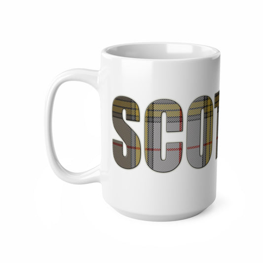Scotland Tartan Mug - Buchanan, Tasse à café, Tasse à thé, Écosse, Blanc