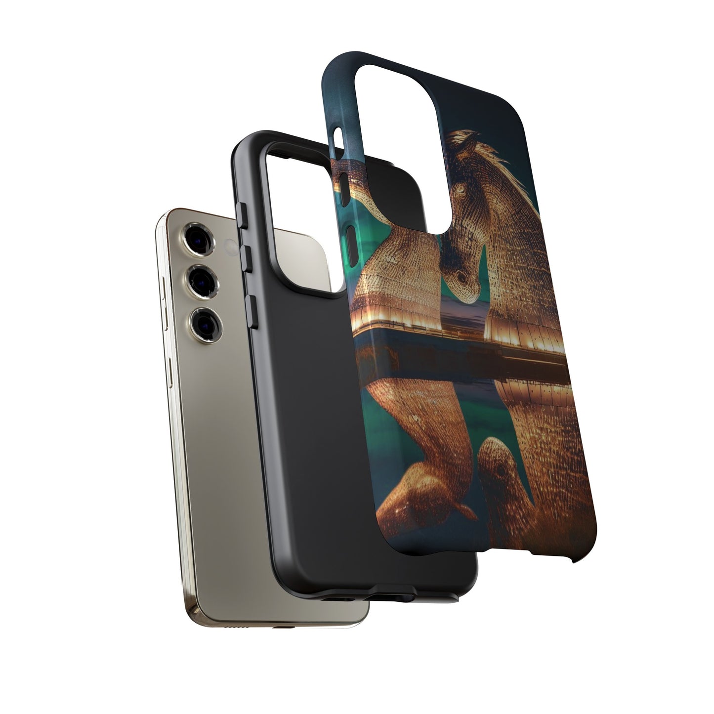Kelpies Northern Lights Art Phone Case, Scotland, Various