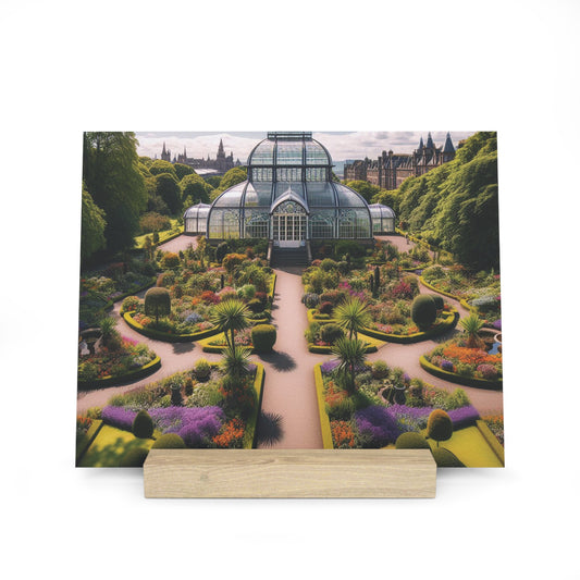 Scenic Collection Gallery Stand Botanic Gardens Glasgow, Oak Picture Stand, Scotland Art, Scenery, Landmarks, Various Sizes