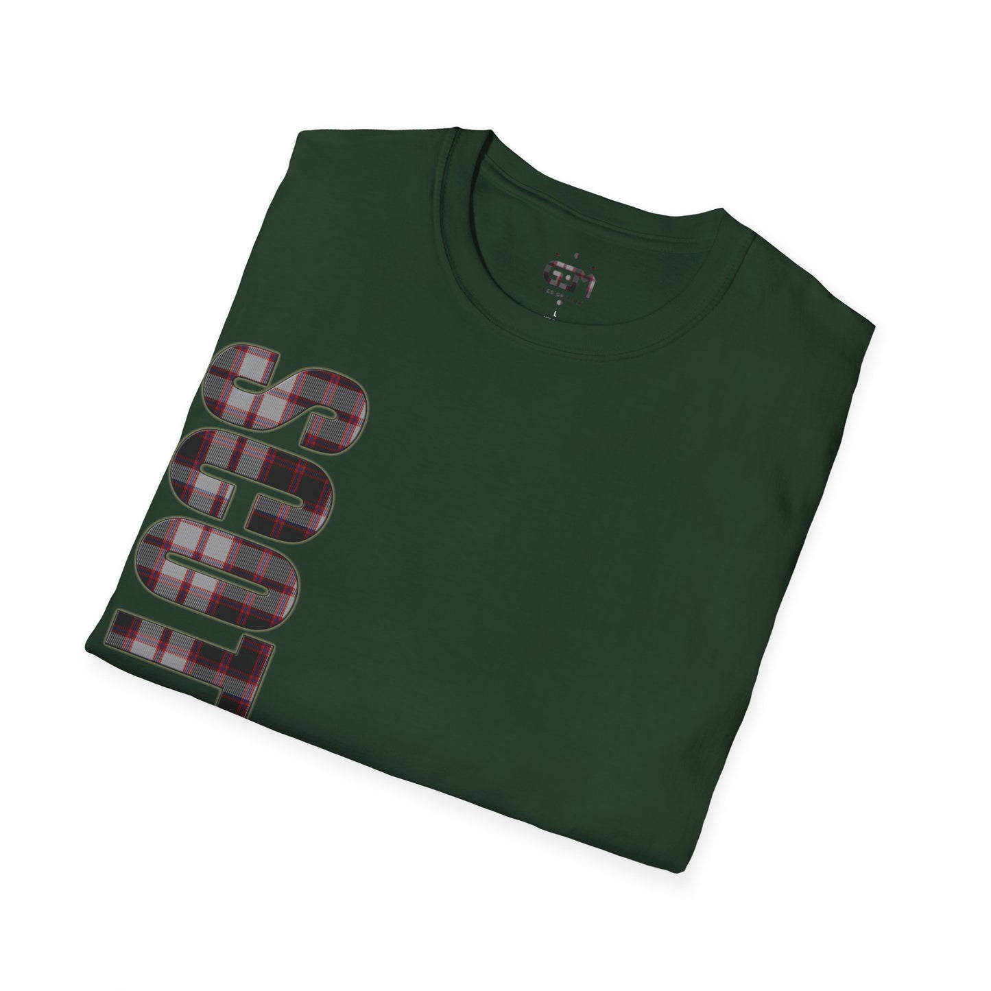 تي شيرت اسكتلندا بحروف MacPherson Tartan Softstyle، تي شيرت للجنسين، ألوان مختلفة