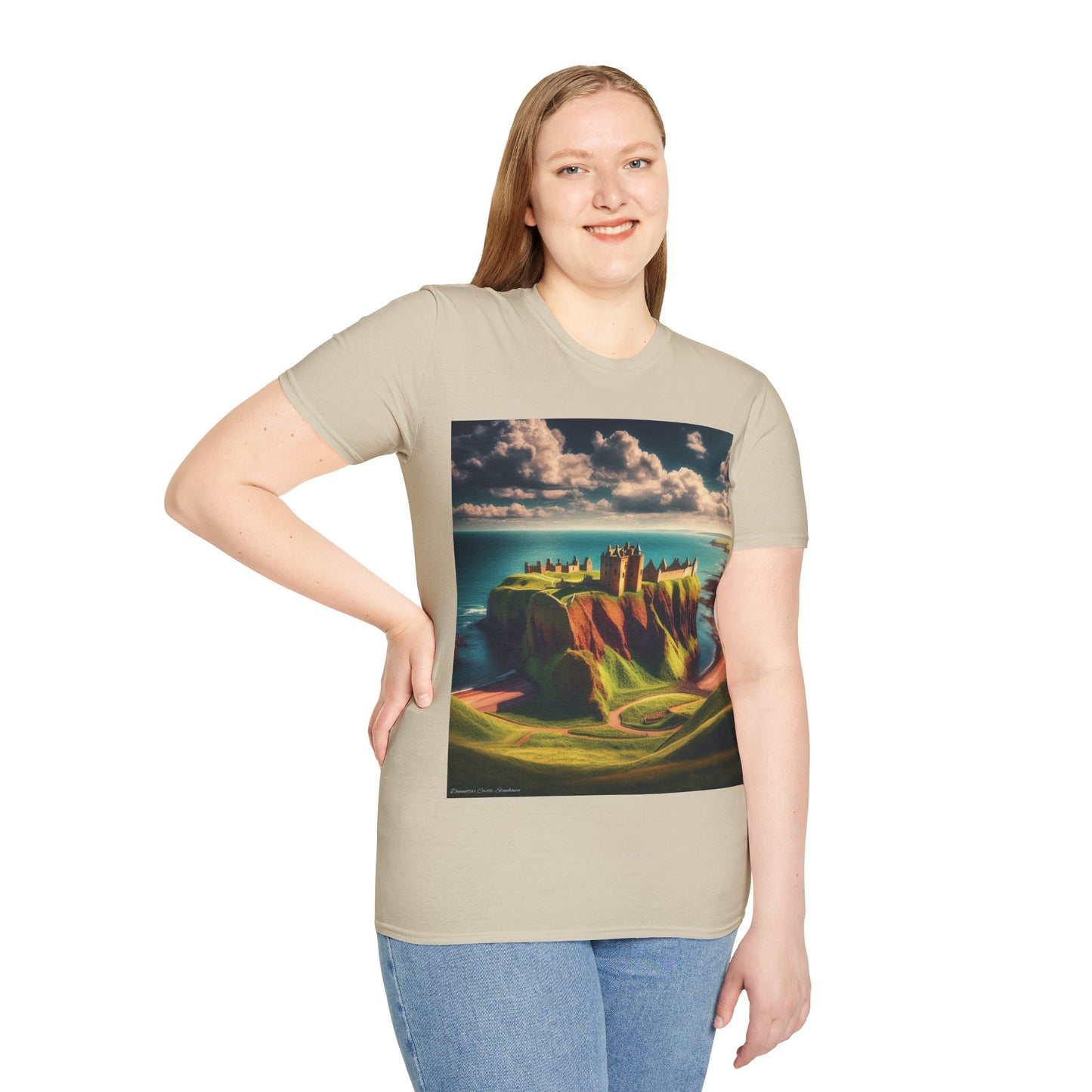 Dunnottar Castle - Stonehaven Softstyle T-Shirt, Unisex Tee, Scottish Landmarks, Various Colours