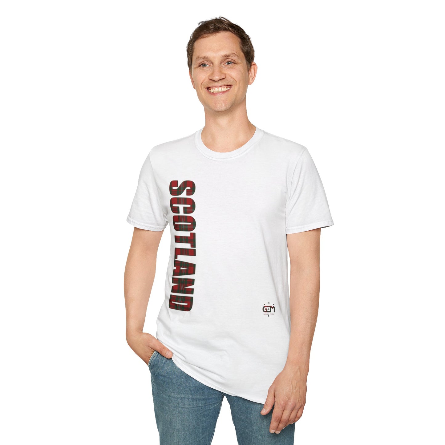 Tartan Scotland Lettrage Softstyle T-shirt unisexe, MacGregor Tartan Tee