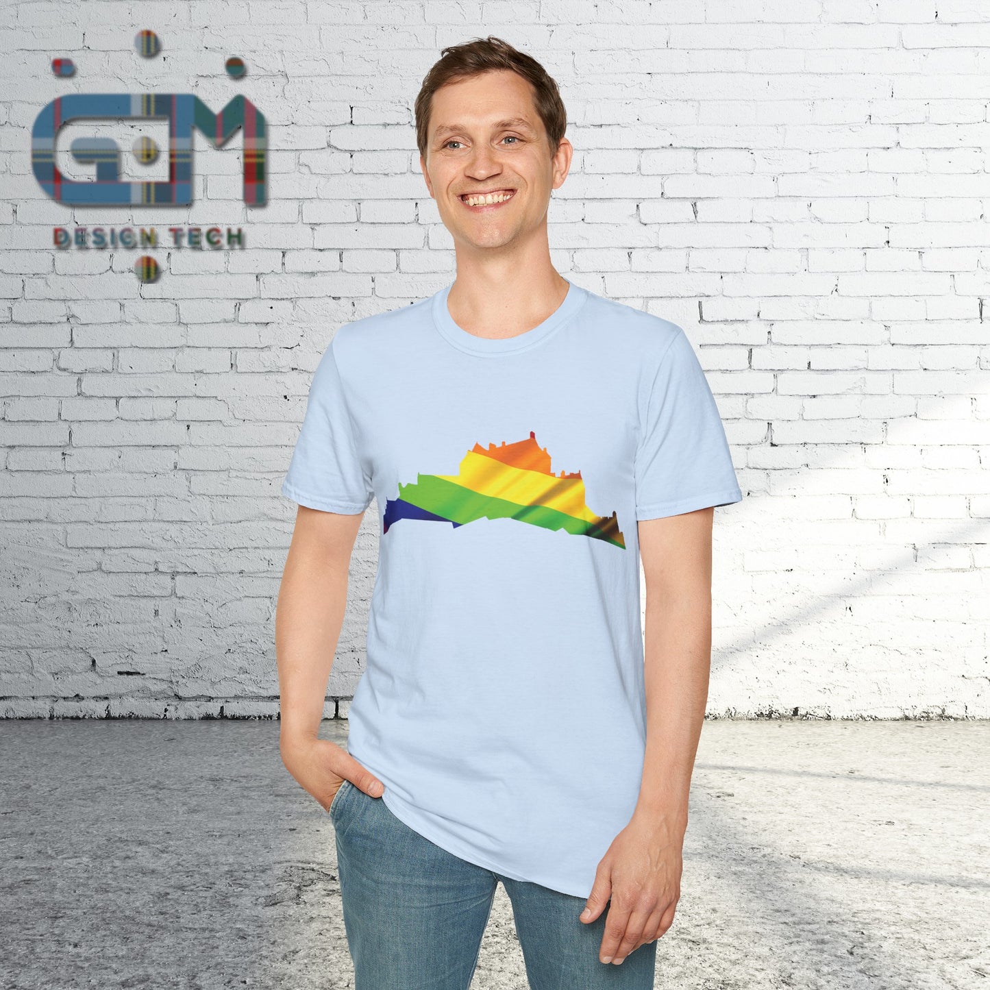 Edinburgh Castle Pride Flag Art Unisex T-Shirt