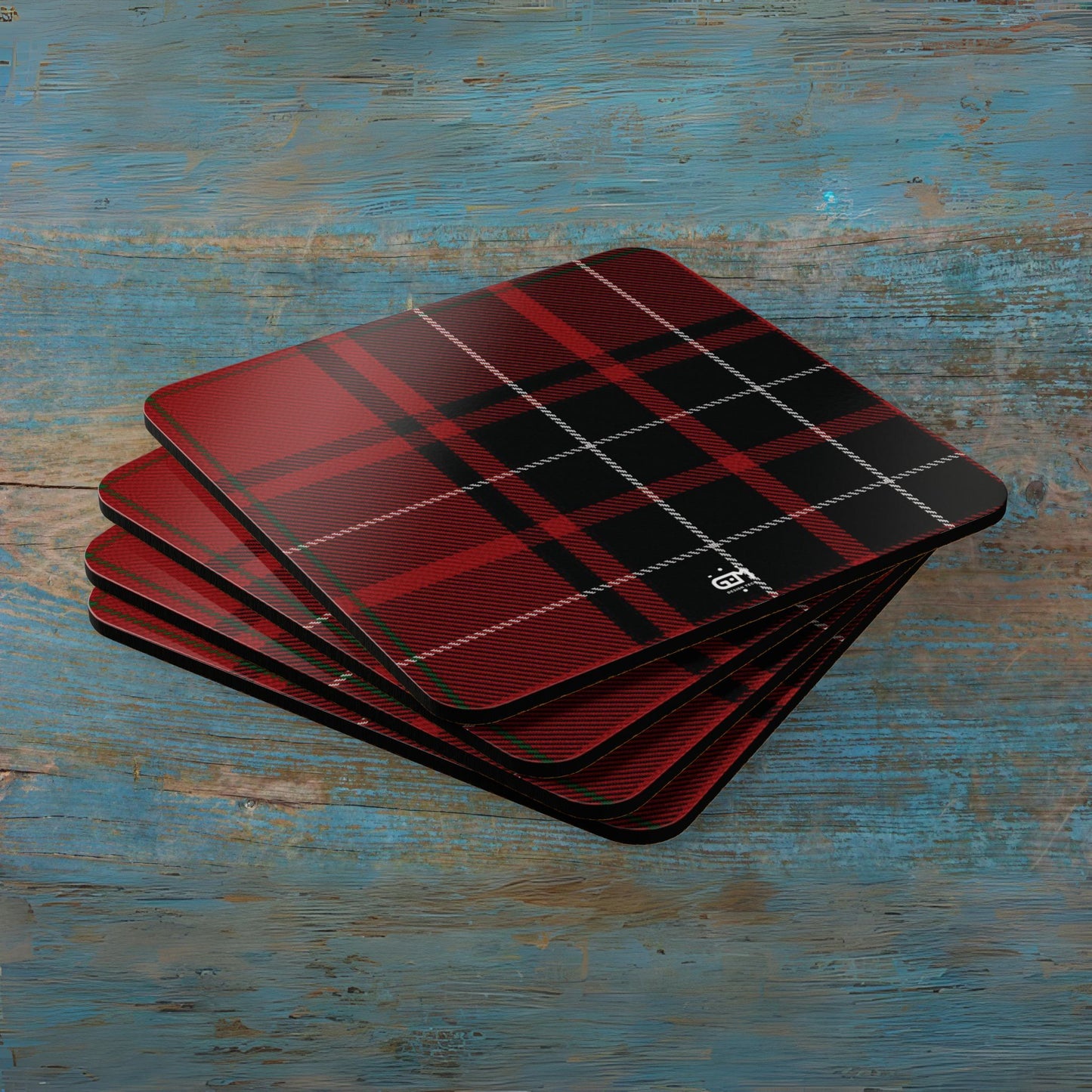 Scottish Tartan Cork Coaster Set (T-Z)