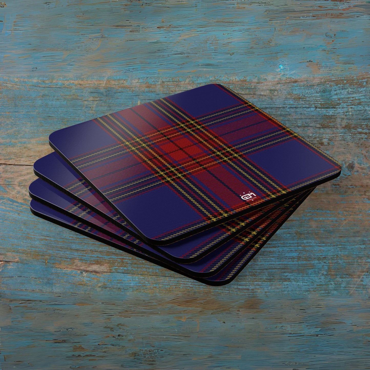 Scottish Tartan Cork Coaster Set (G-L)
