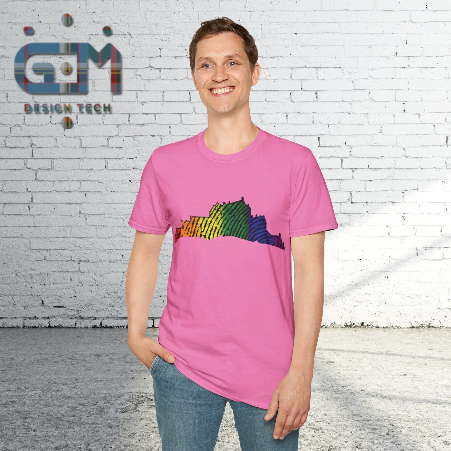 Edinburgh Castle Pride Fingerprint Art Unisex T-Shirt