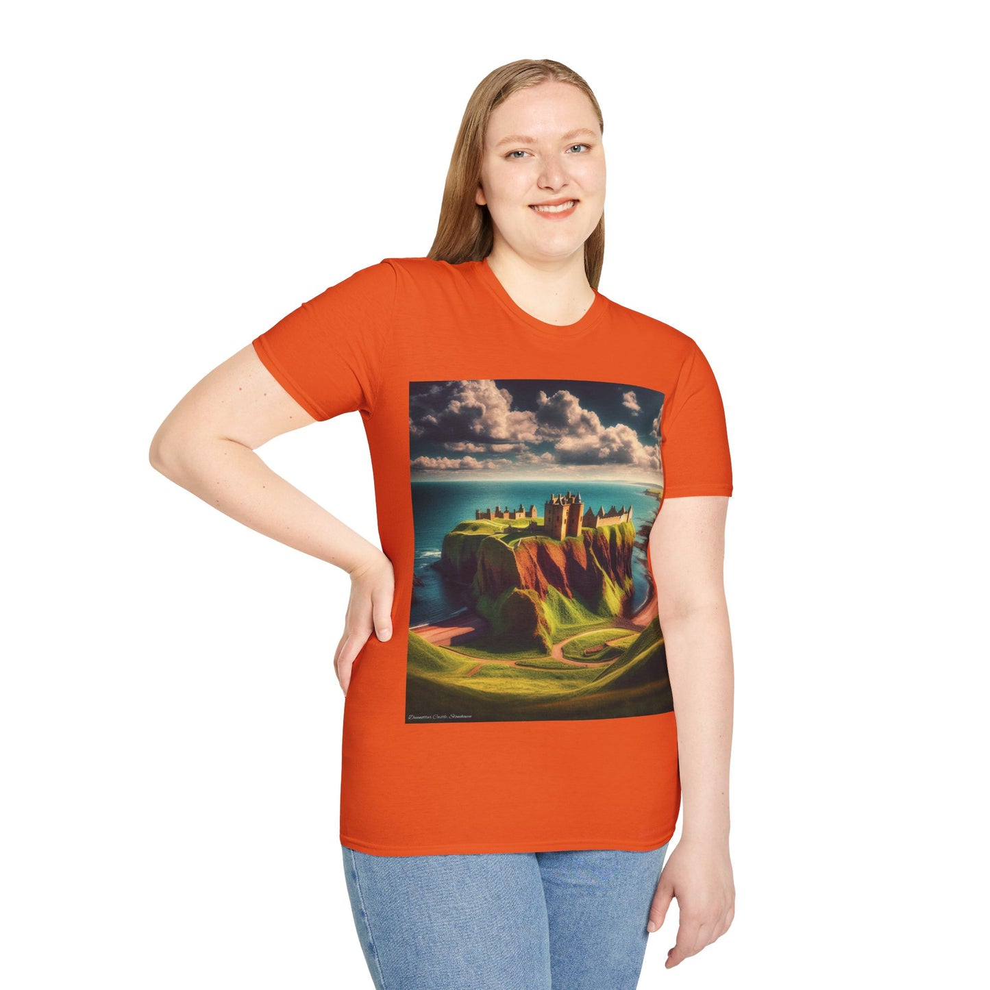 Dunnottar Castle - Stonehaven Softstyle T-Shirt, Unisex Tee, Scottish Landmarks, Various Colours
