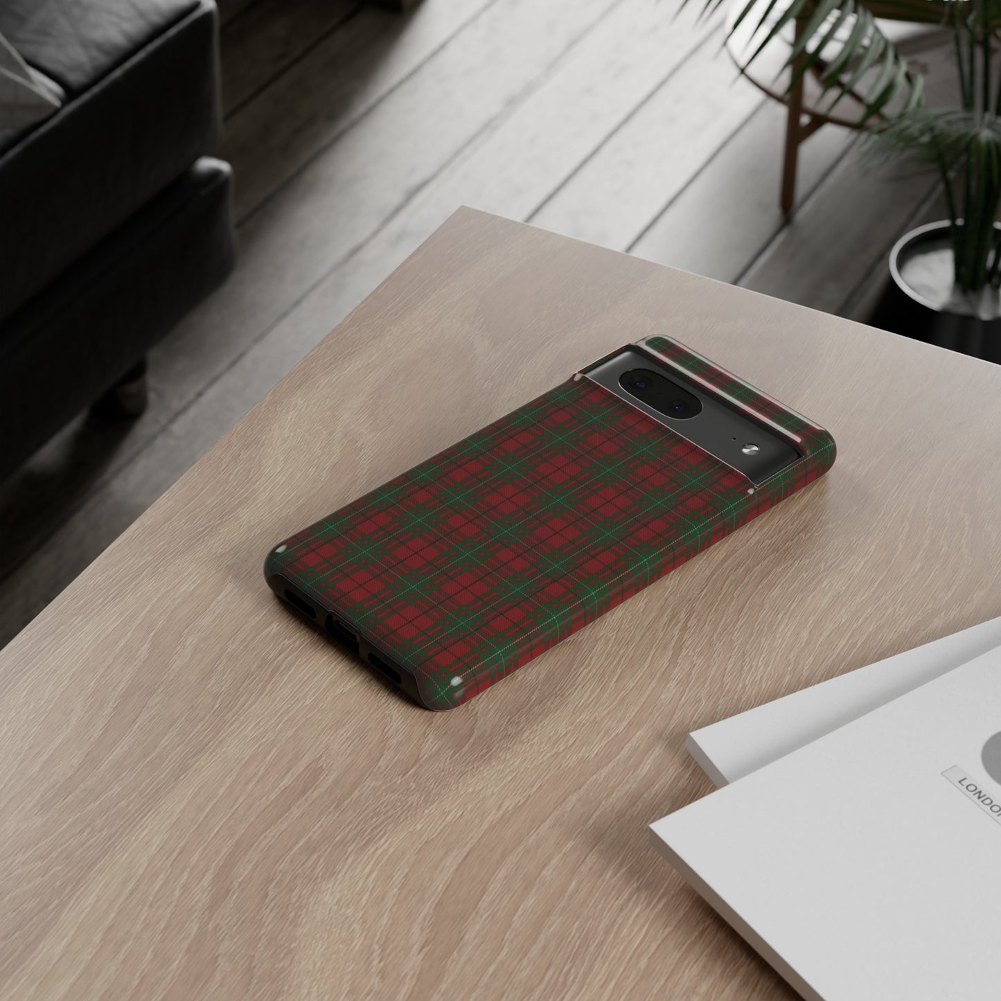 Étui de téléphone à motif tartan écossais - MacAuley, Divers