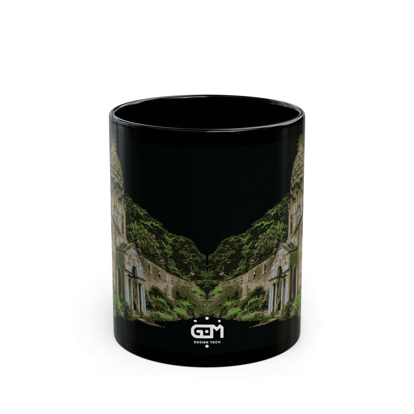 Dunmore Pineapple Art Mug, Coffee Cup, Tea Cup, Black