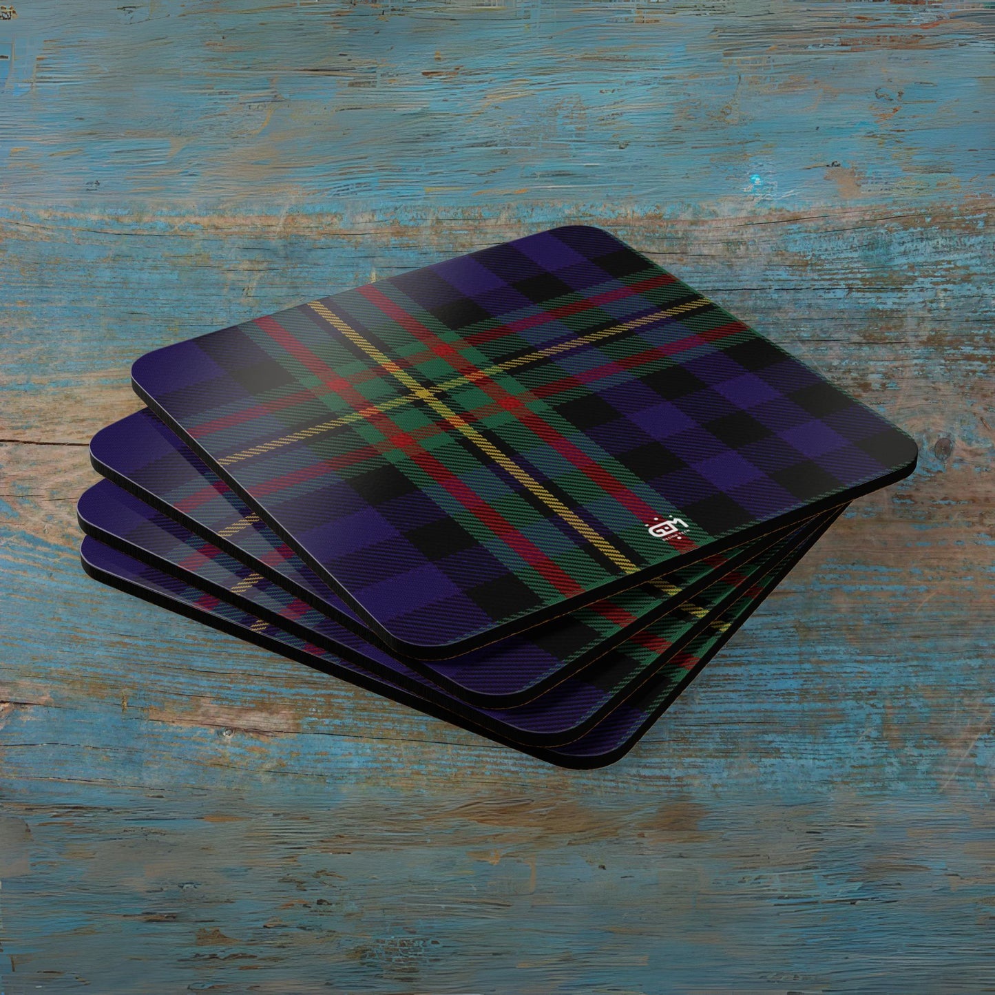 Scottish Tartan Cork Coaster Set (M/Mc/Mac)