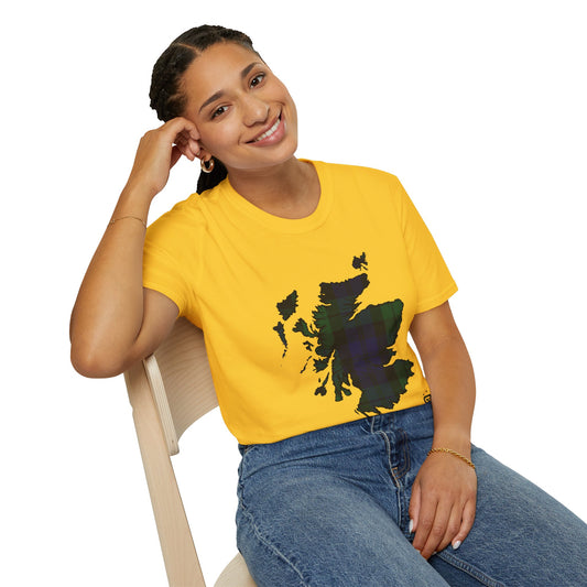 Tartan Ecosse Carte Softstyle T-Shirt Unisexe - Black Watch Tartan Tee