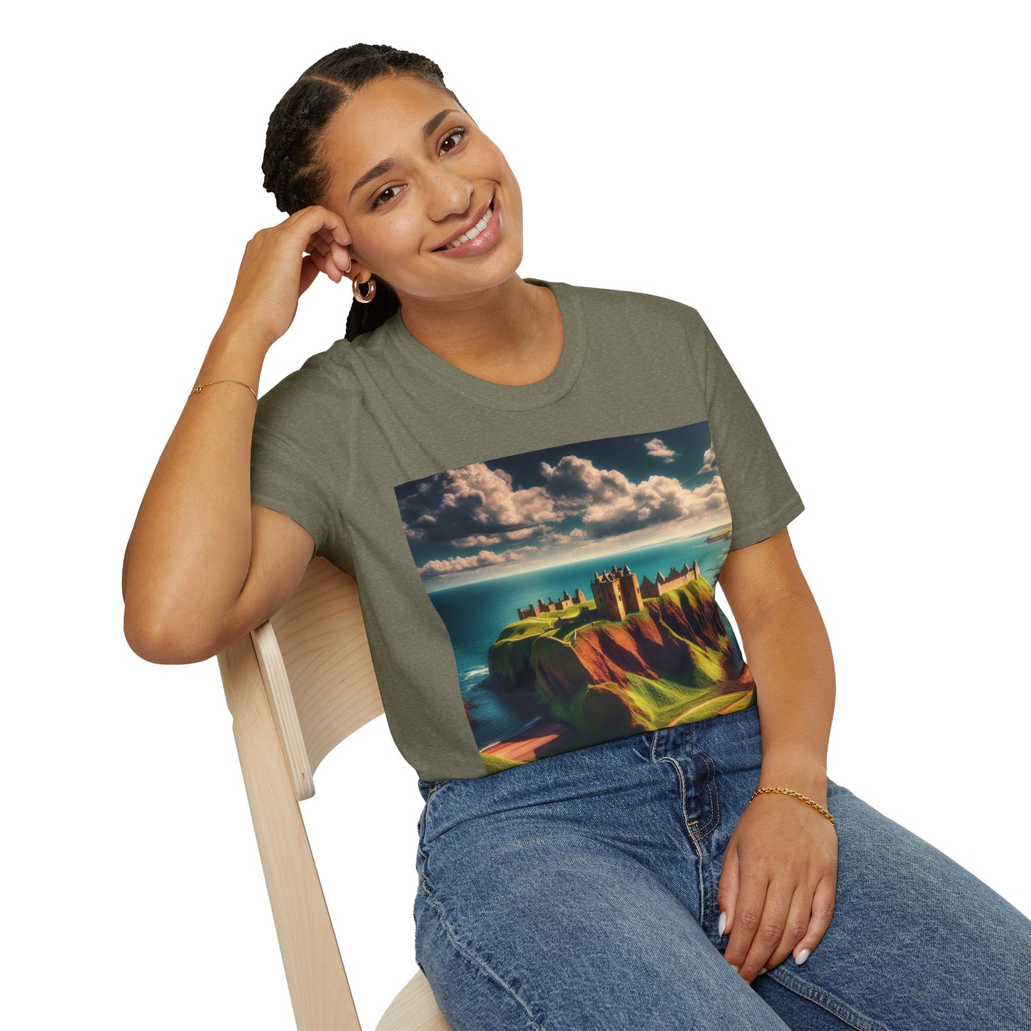 Dunnottar Castle - Stonehaven Softstyle T-Shirt, Unisex Tee, Scottish Landmarks, Various Colours
