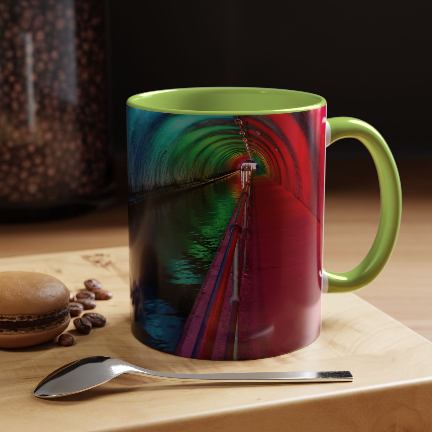 Tasses décoratives Écosse en gros plan - Scènes variées (vert clair)
