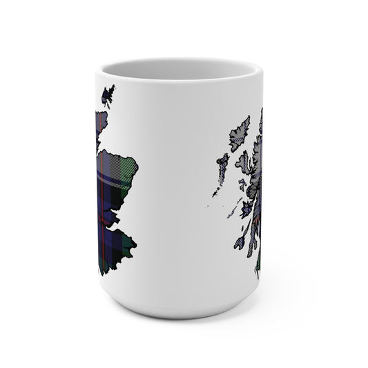 Scotland Map Mug 15oz, Argyle Dress Tartan