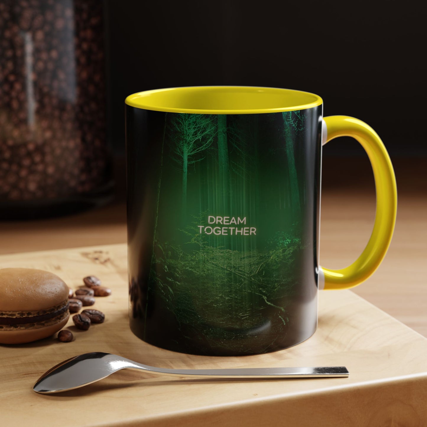 Tasses décoratives Écosse en gros plan - Scènes variées (jaune)
