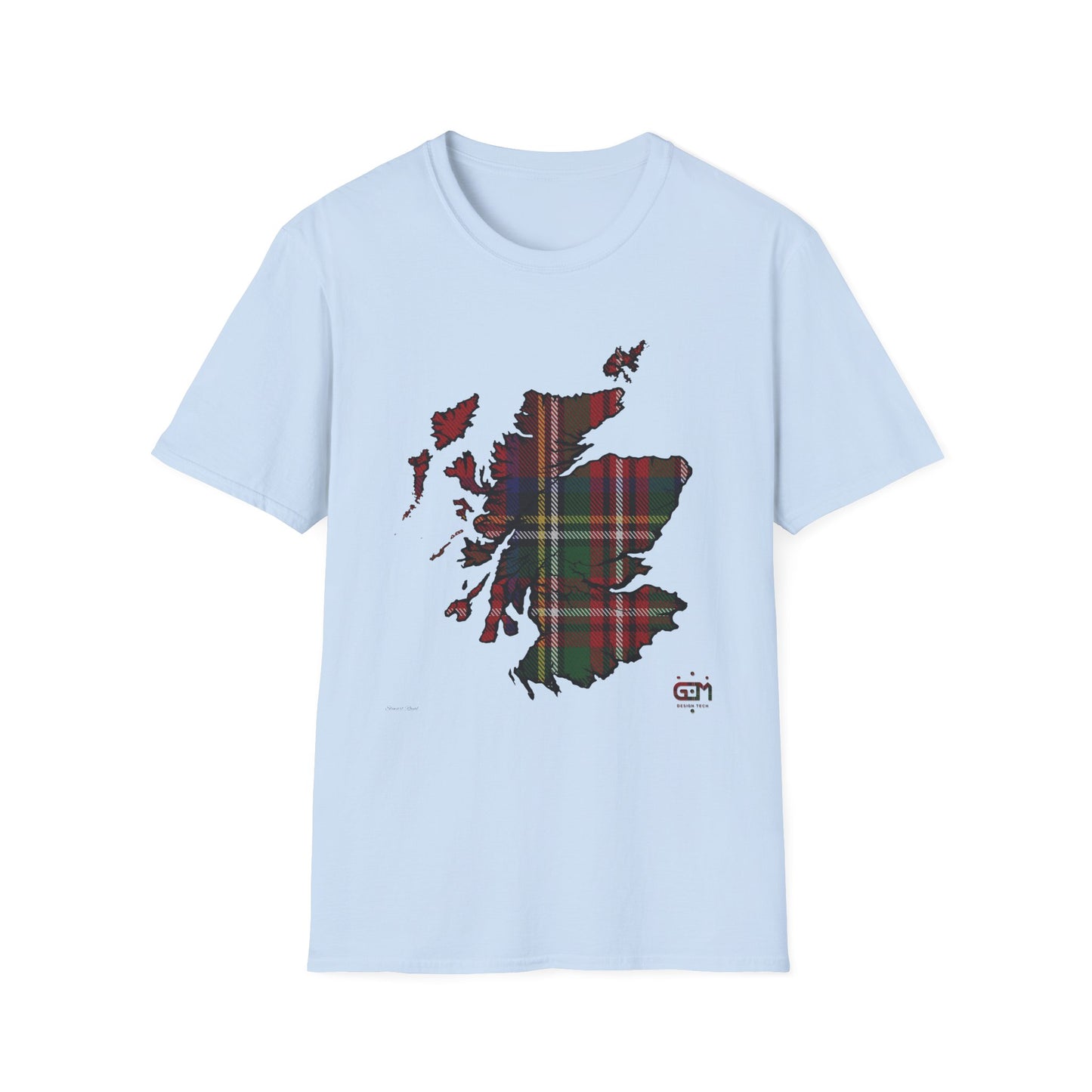 Tartan Scotland Map Softstyle Unisex T-Shirt - Stewart Royal Tartan Tee