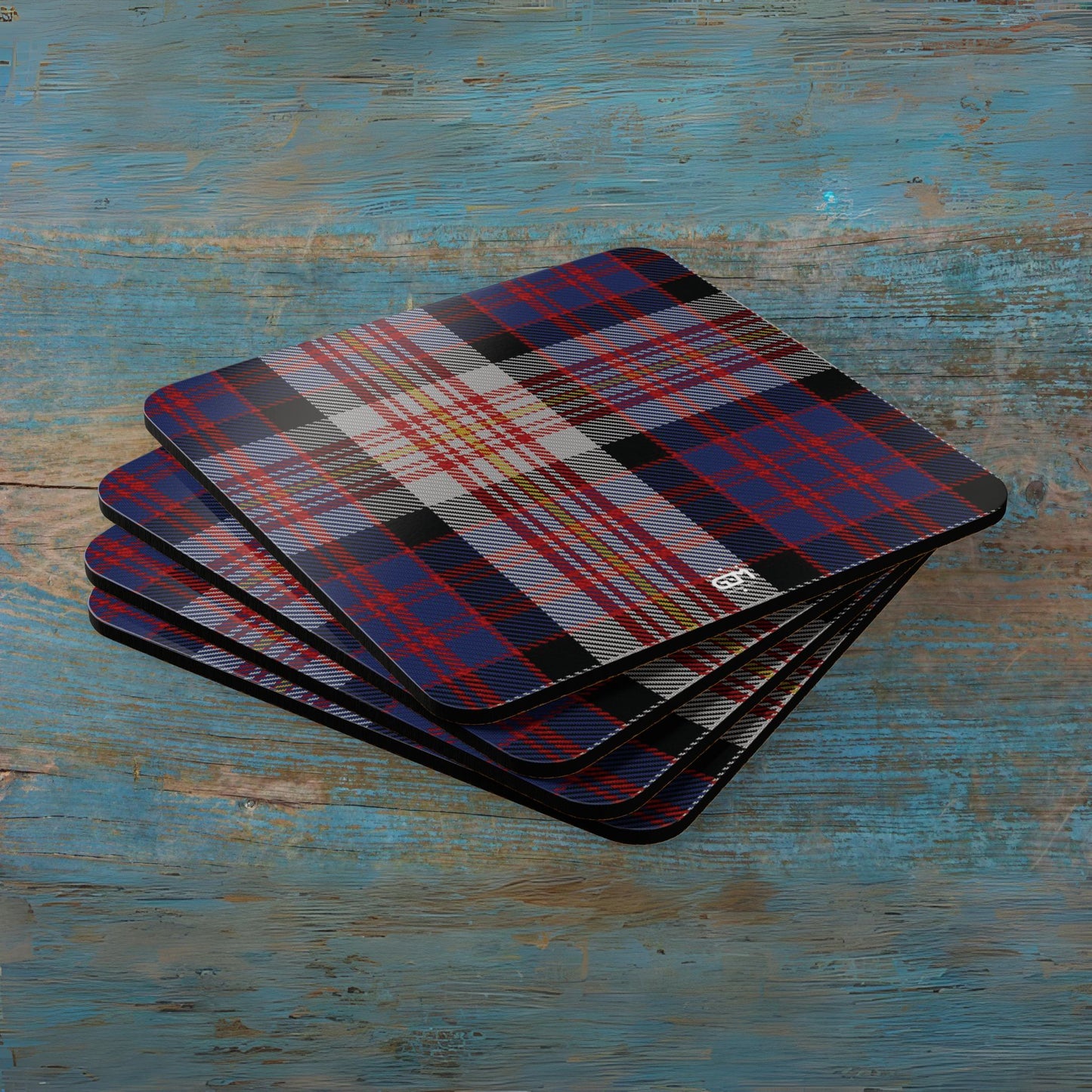 Scottish Tartan Cork Coaster Set (A-F)