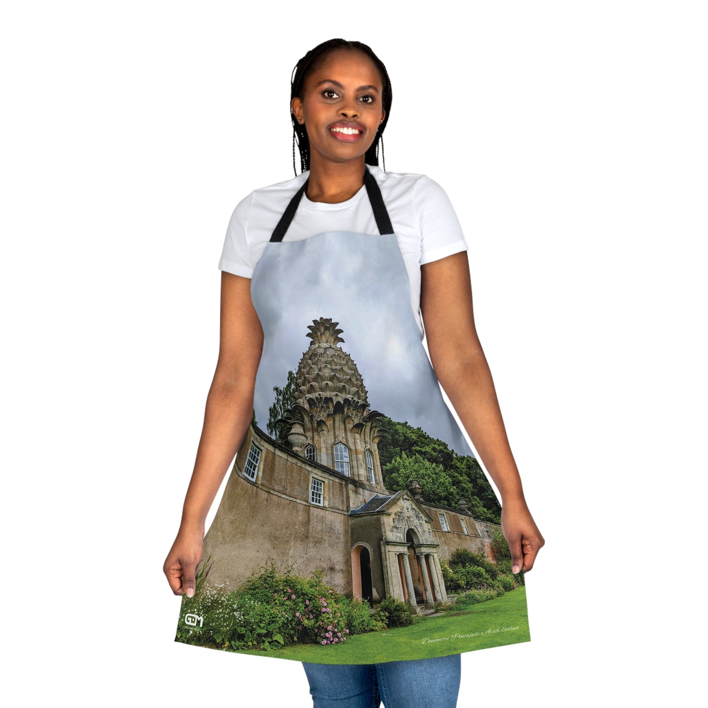 Dunmore Pineapple Photo Apron, Scottish Cooking Apparel, Chef Accessory