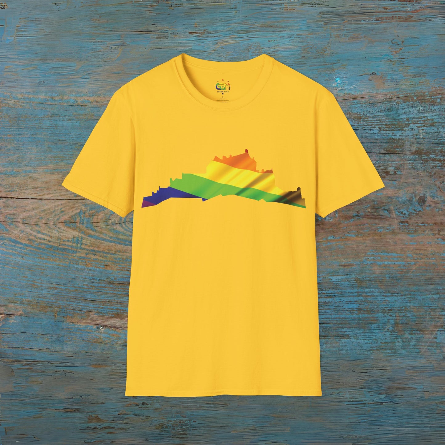 Edinburgh Castle Pride Flag Art Unisex T-Shirt