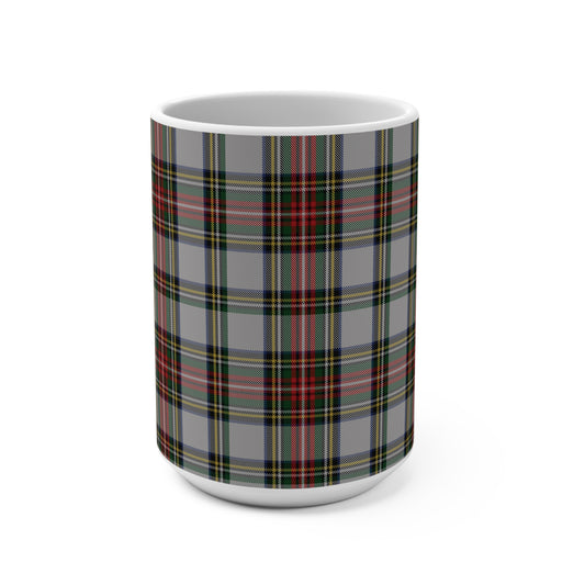 Scottish Tartan Mug 15oz, Stewart Dress Tartan
