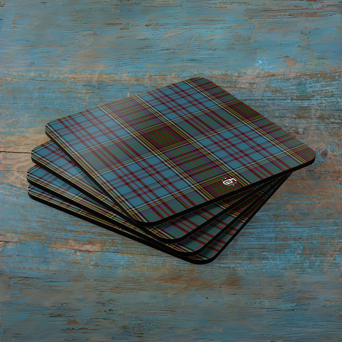 Scottish Tartan Cork Coaster Set (A-F)