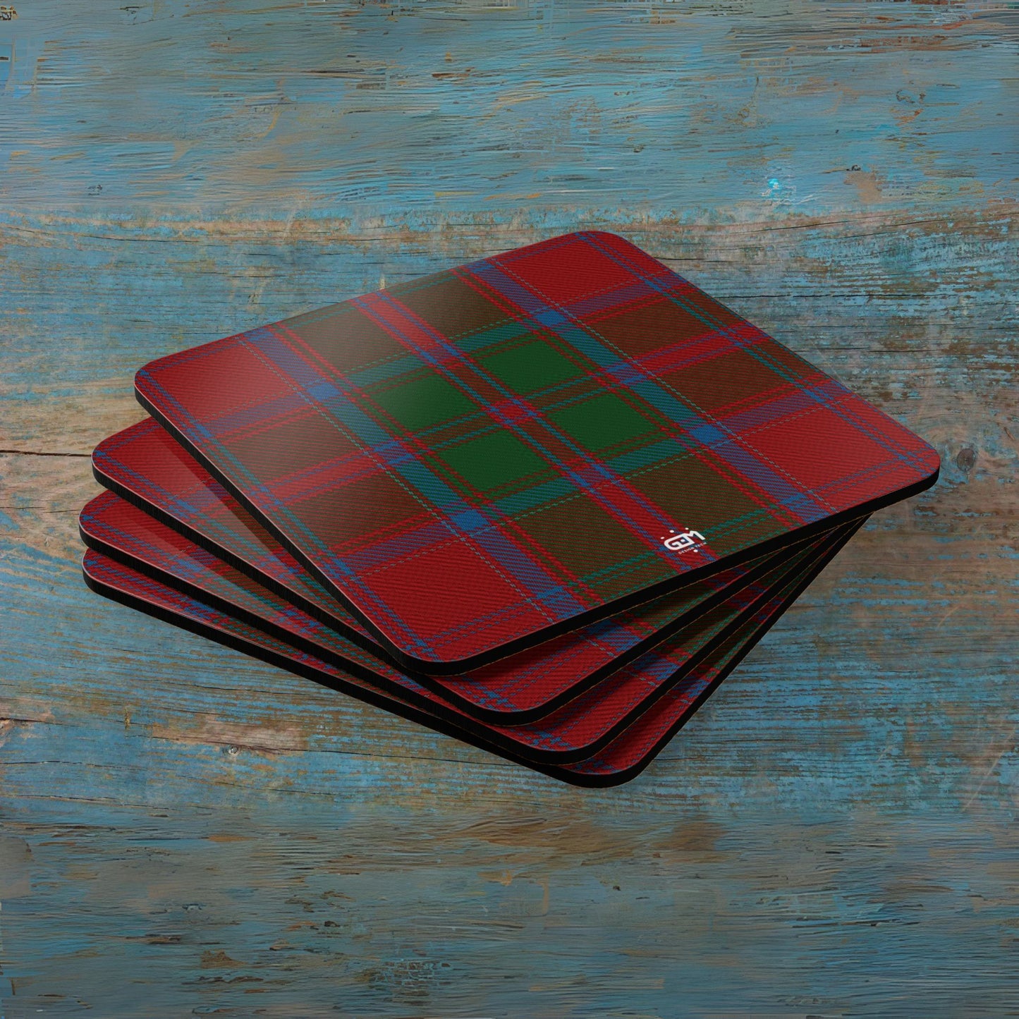 Scottish Tartan Cork Coaster Set (A-F)