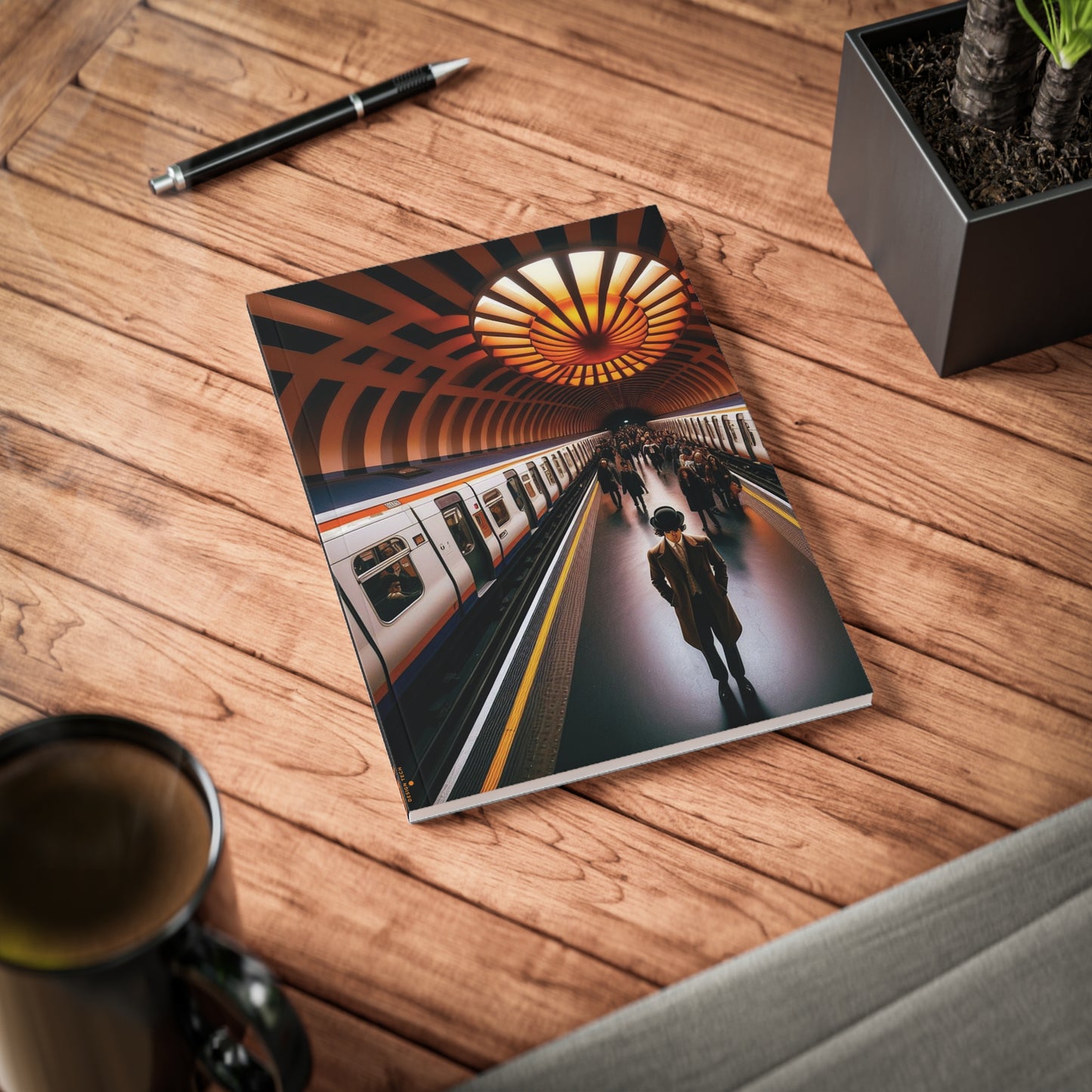 Glasgow's Clockwork Orange Subway Art Softcover Notebook, A5