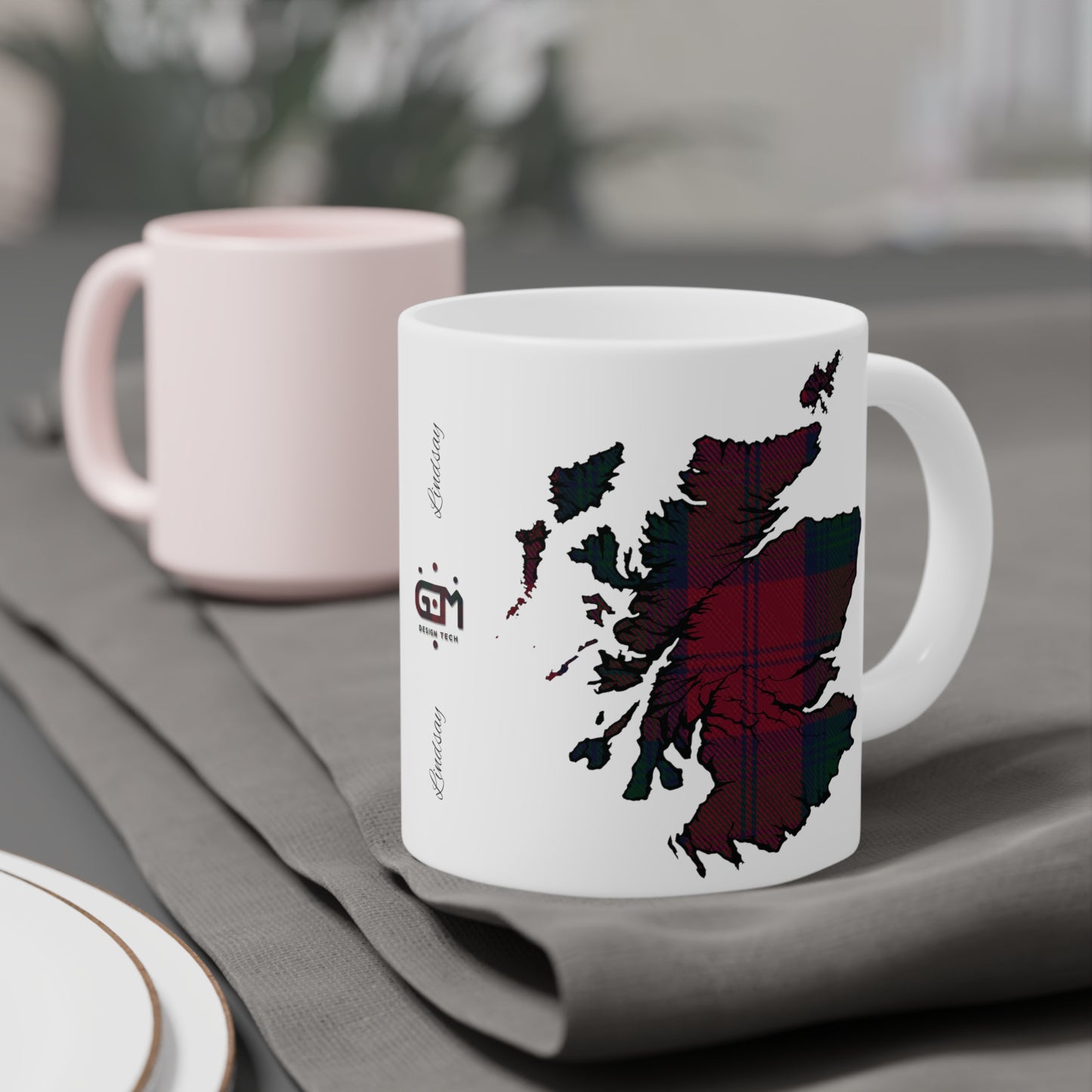 Tasse de carte de tartan d’Écosse - Lindsay Tartan, différentes tailles