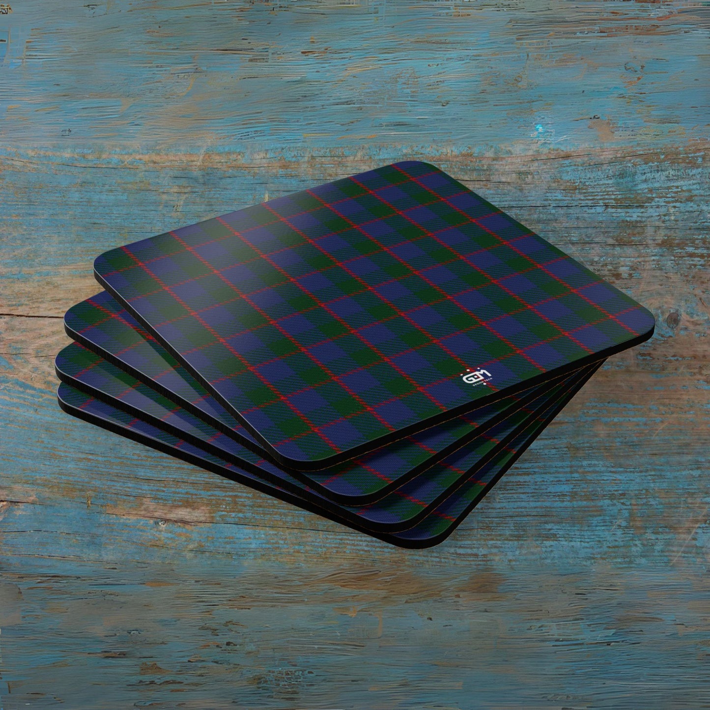 Scottish Tartan Cork Coaster Set (A-F)