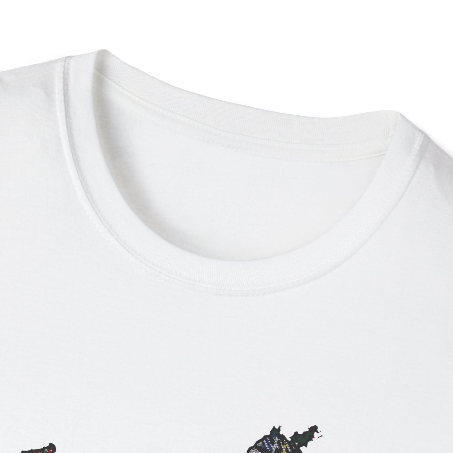 Tartan Scotland Map Softstyle Unisex T-Shirt - Stewart Tartan Tee