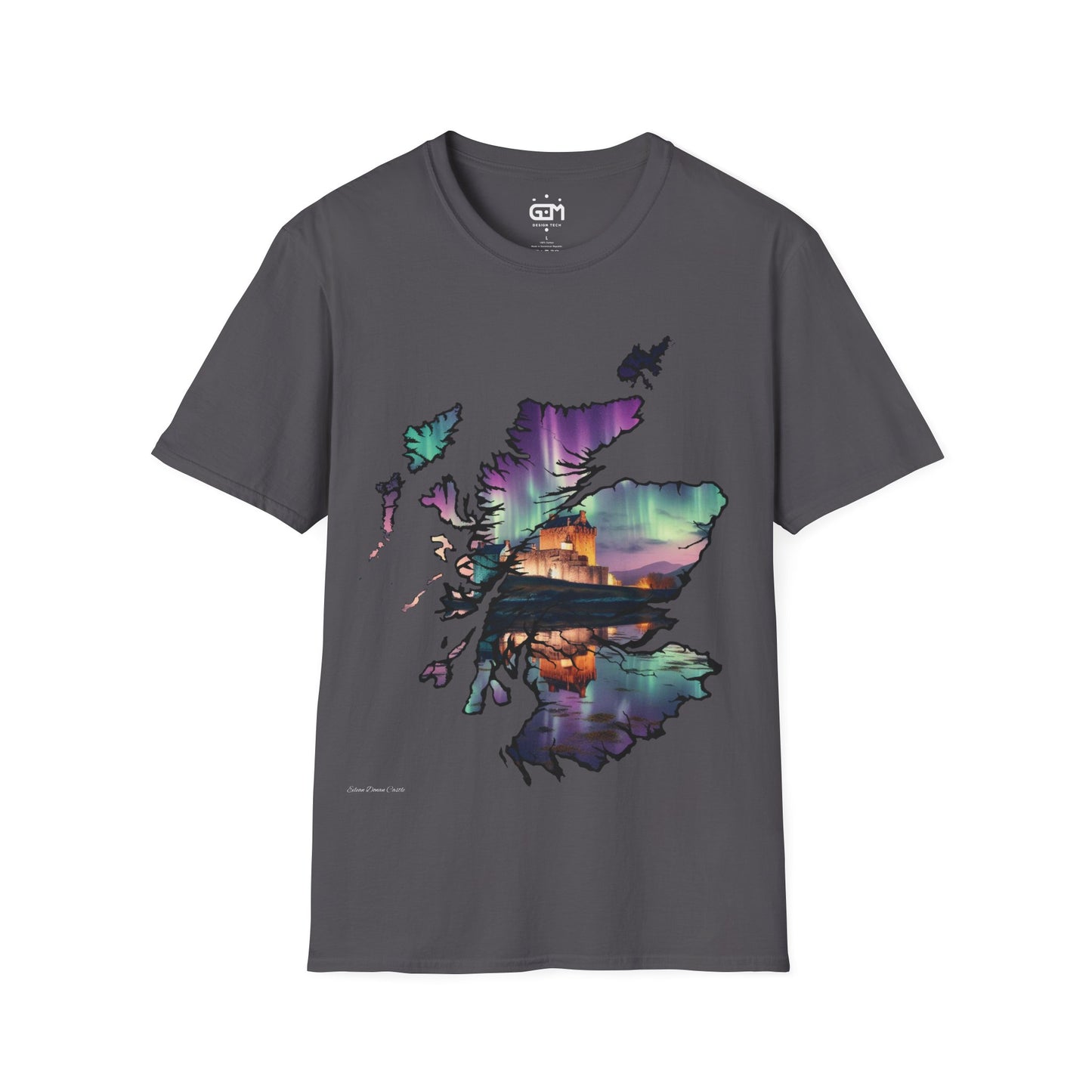 Eilean Donan Castle Scotland Map Softstyle T-Shirt, Unisex Tee, Scotland Shirt, Scottish Landmark, Nature, Scenery, Various Colours