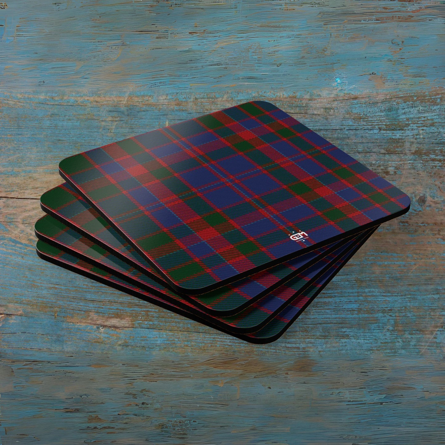 Scottish Tartan Cork Coaster Set (A-F)