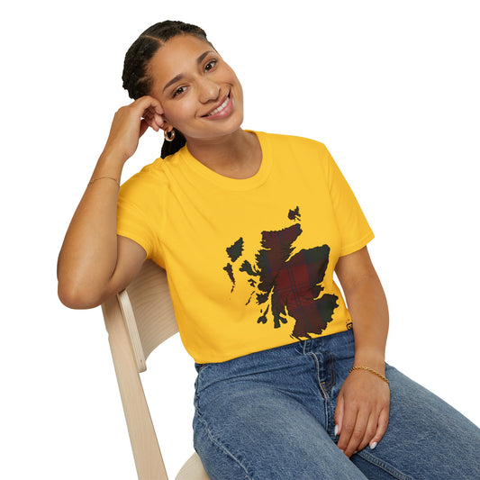 Tartan Ecosse Carte Softstyle T-Shirt Unisexe - Lindsay Tartan Tee