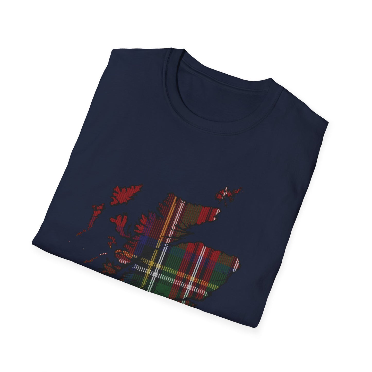 Tartan Scotland Map Softstyle Unisex T-Shirt - Stewart Royal Tartan Tee