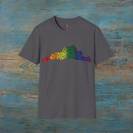 تي شيرت للجنسين من Edinburgh Castle Pride Fingerprint Art