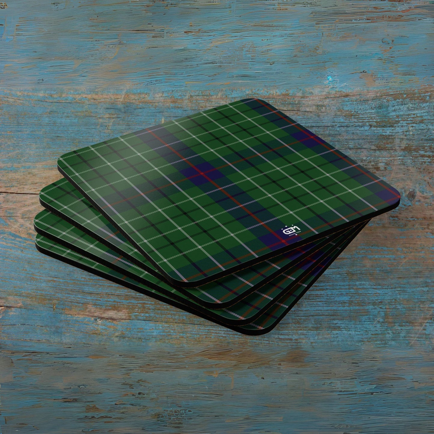 Scottish Tartan Cork Coaster Set (A-F)