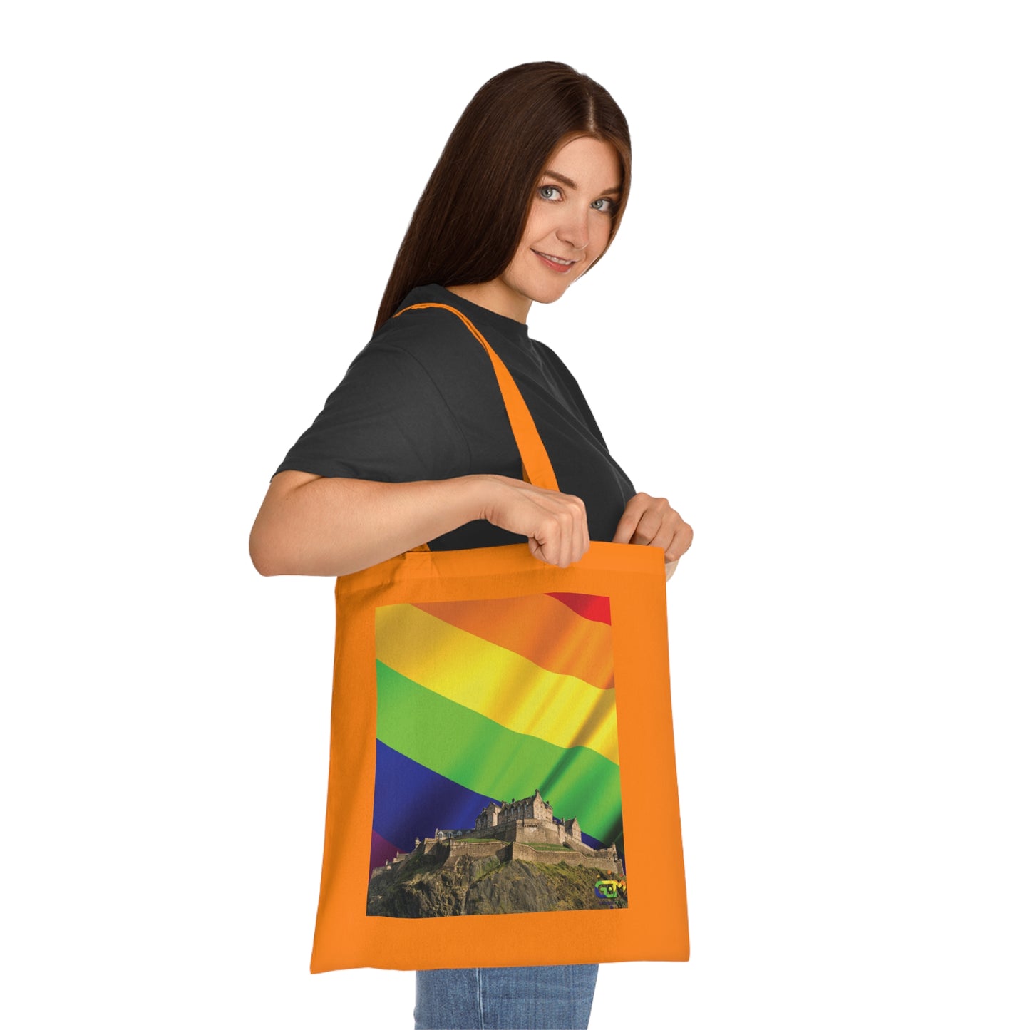 Ciel de drapeau de fierté du château d'Édimbourg Tote bag doublé