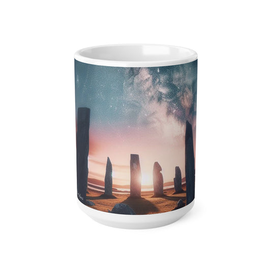 Callanish Standing Stones Mug - Île de Lewis, Tasse à café, Tasse à thé, Écosse, Blanc