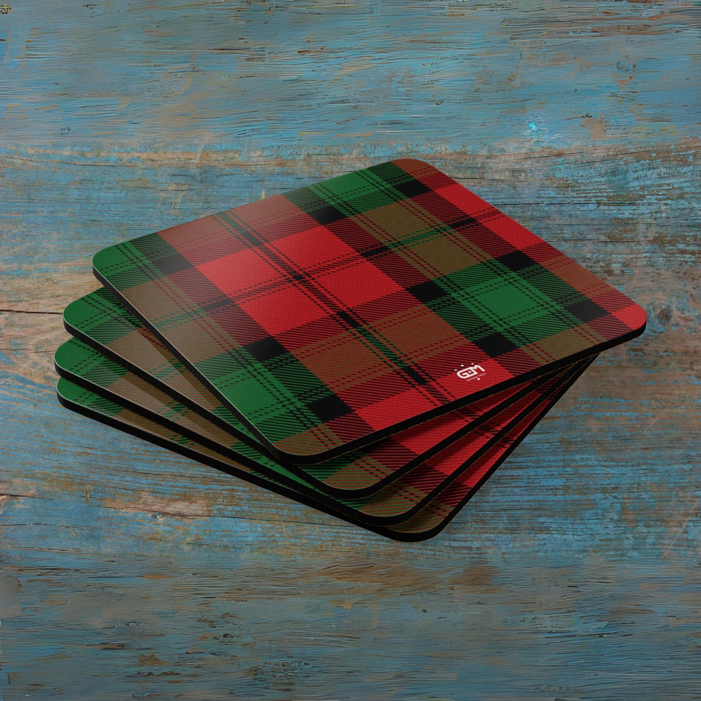 Scottish Tartan Cork Coaster Set (G-L)