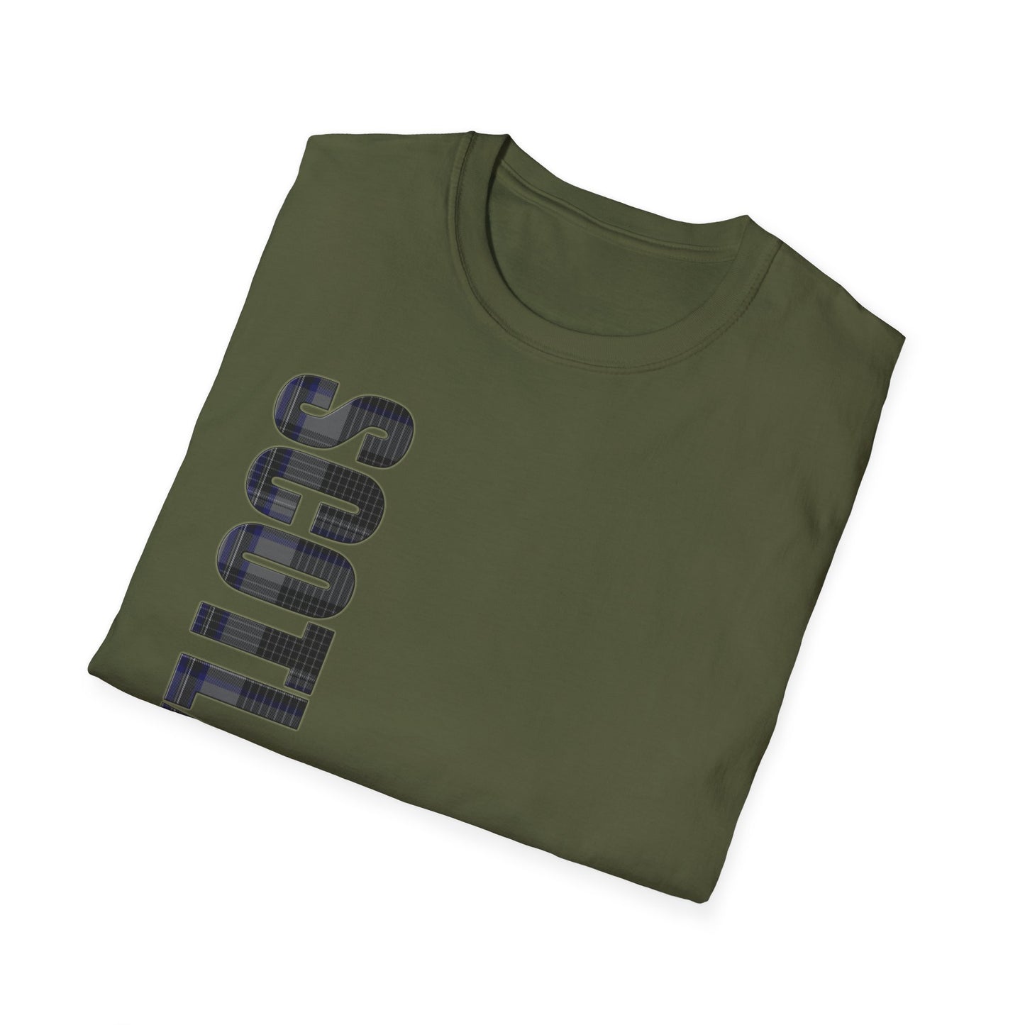 Tartan Scotland Lettrage Softstyle T-shirt unisexe, Hood Tartan Tee