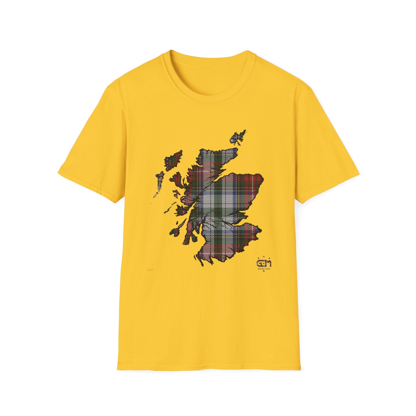 Tartan Scotland Map Softstyle Unisex T-Shirt - Stewart Tartan Tee