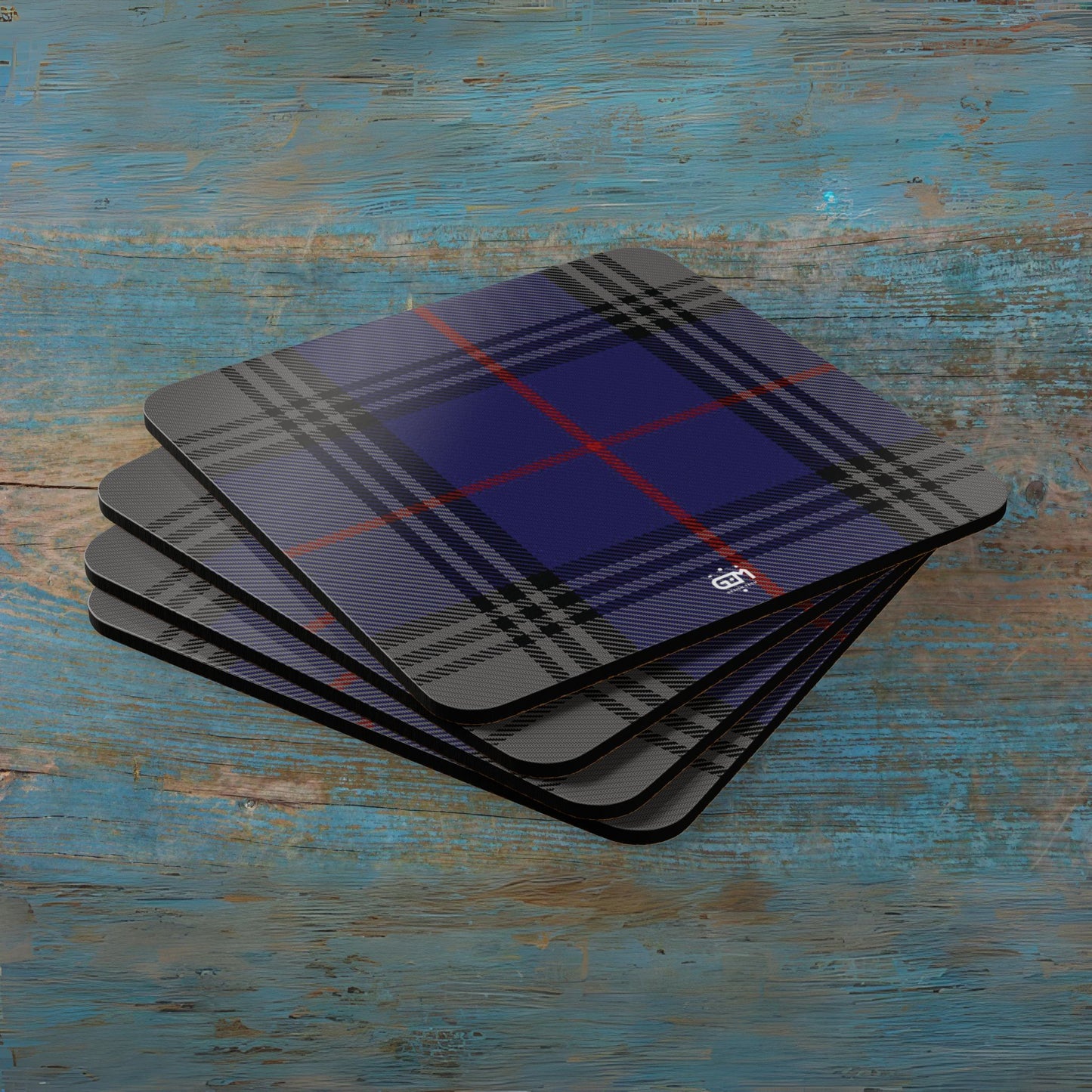 Scottish Tartan Cork Coaster Set (G-L)