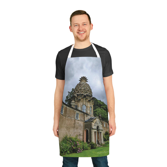 Dunmore Pineapple Photo Apron, Scottish Cooking Apparel, Chef Accessory