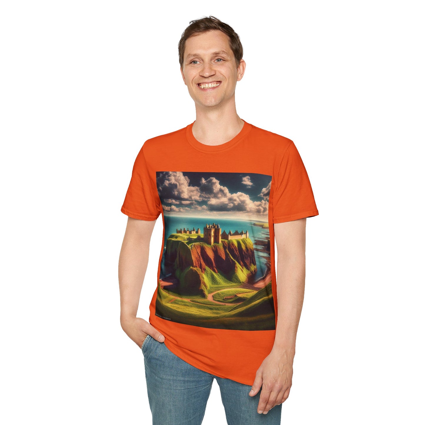 Dunnottar Castle - Stonehaven Softstyle T-Shirt, Unisex Tee, Scottish Landmarks, Various Colours