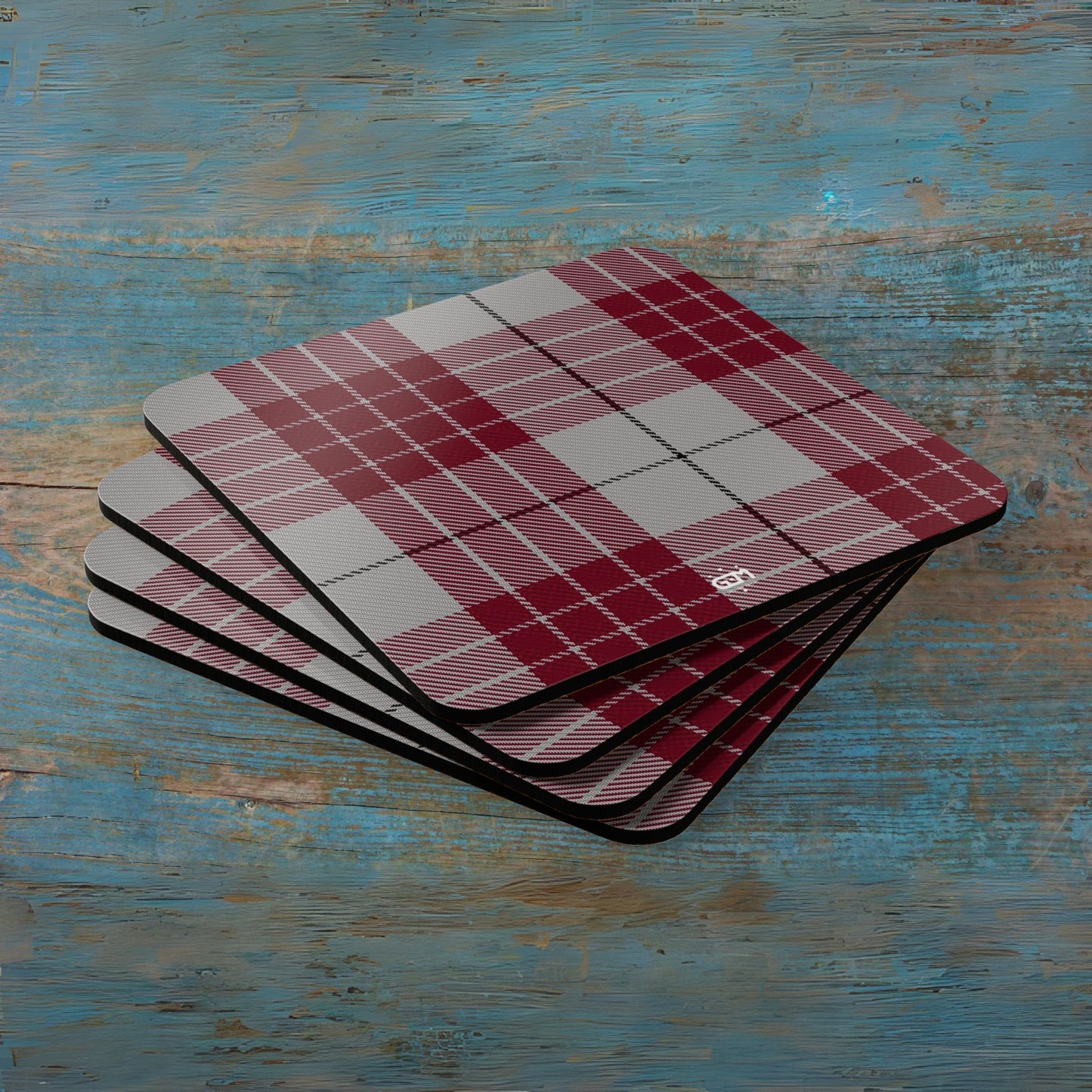 Scottish Tartan Cork Coaster Set (A-F)