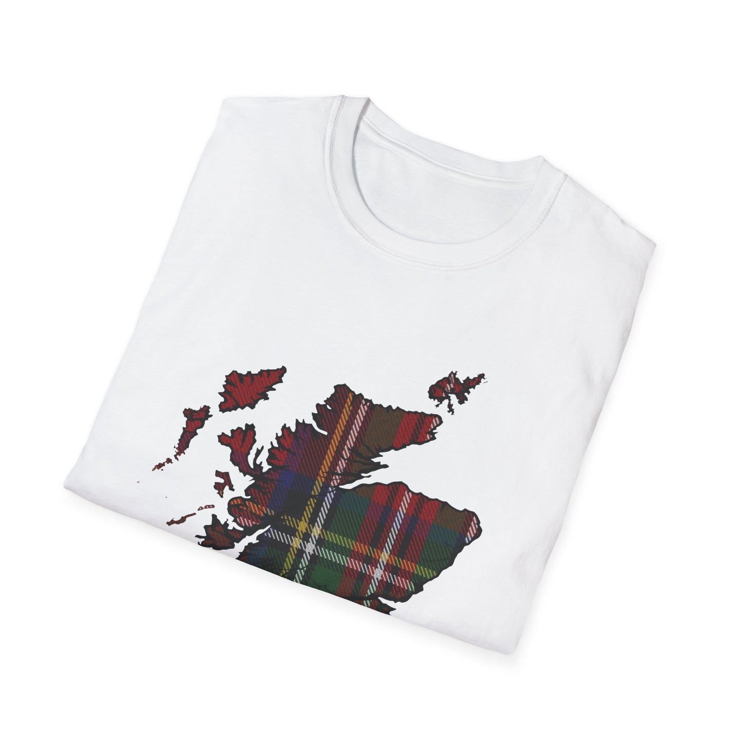 Tartan Scotland Map Softstyle Unisex T-Shirt - Stewart Royal Tartan Tee