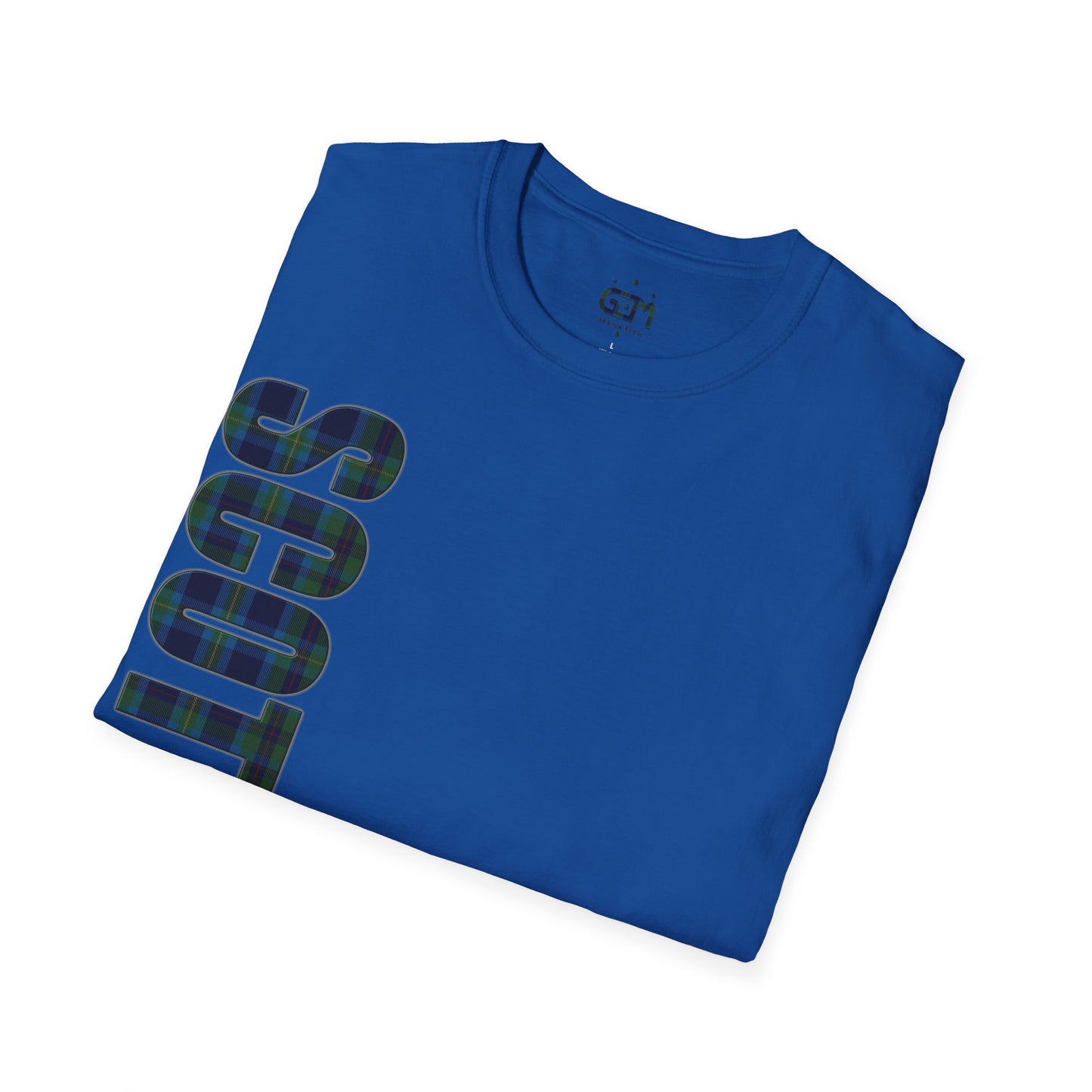 Scotland Lettering Miller Tartan Softstyle T-Shirt, Unisex Tee, Various Colours