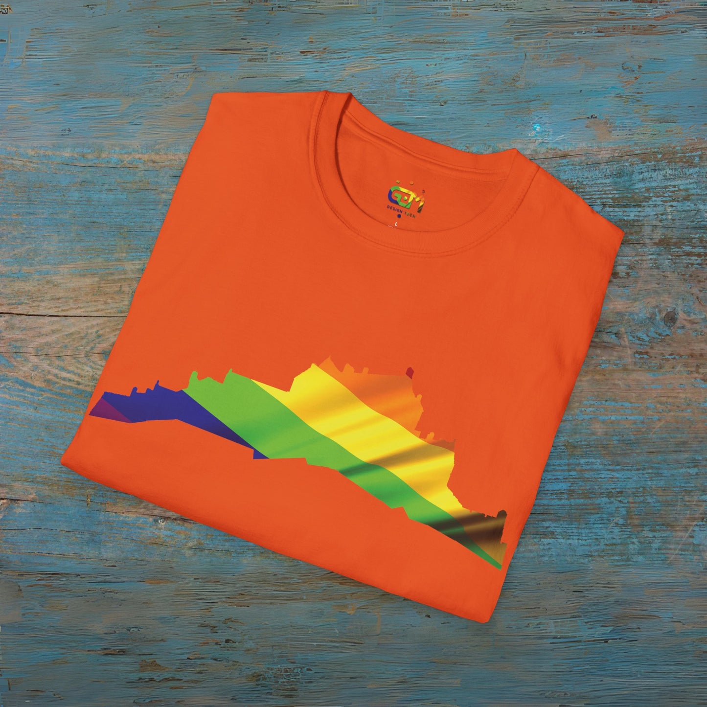 Edinburgh Castle Pride Flag Art Unisex T-Shirt