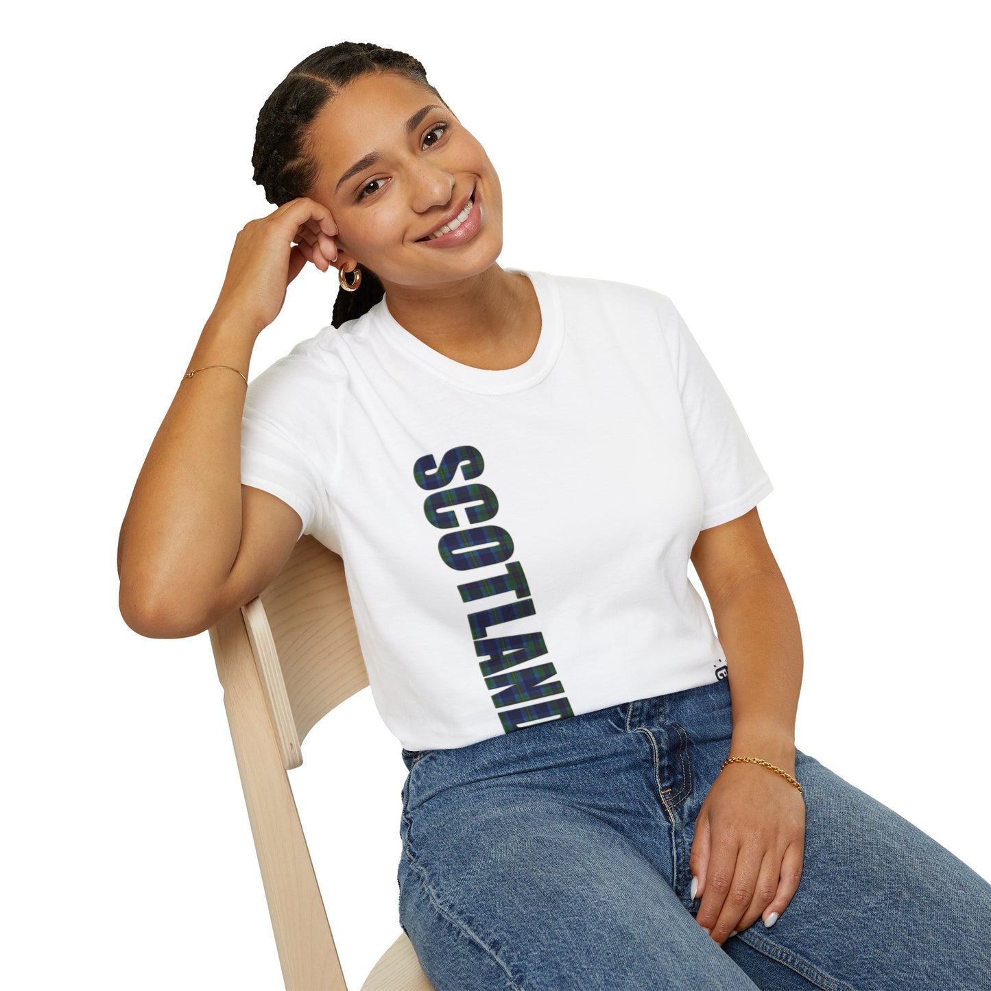 Tartan Scotland Lettrage Softstyle T-shirt unisexe, Miller Tartan Tee